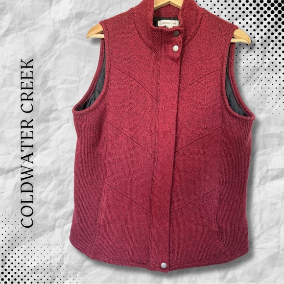 {Coldwater Creek} COTTON Blend Zipped Vest - Picture 1 of 3